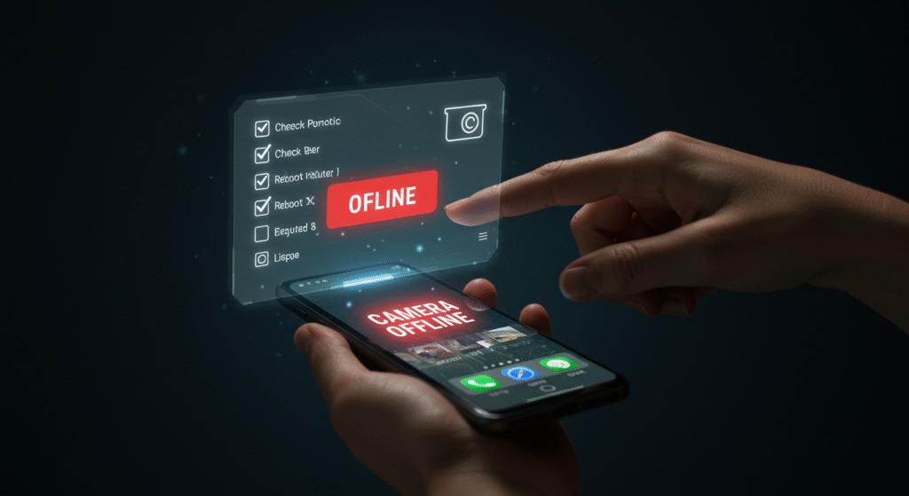 Sua câmera de segurança está offline Passos para resolver (2)