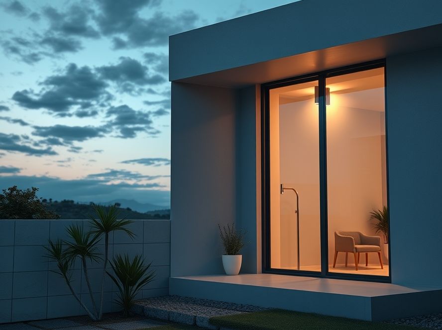 Como é o Acabamento: A Vedação do Vidro (se houver) do painel externo?