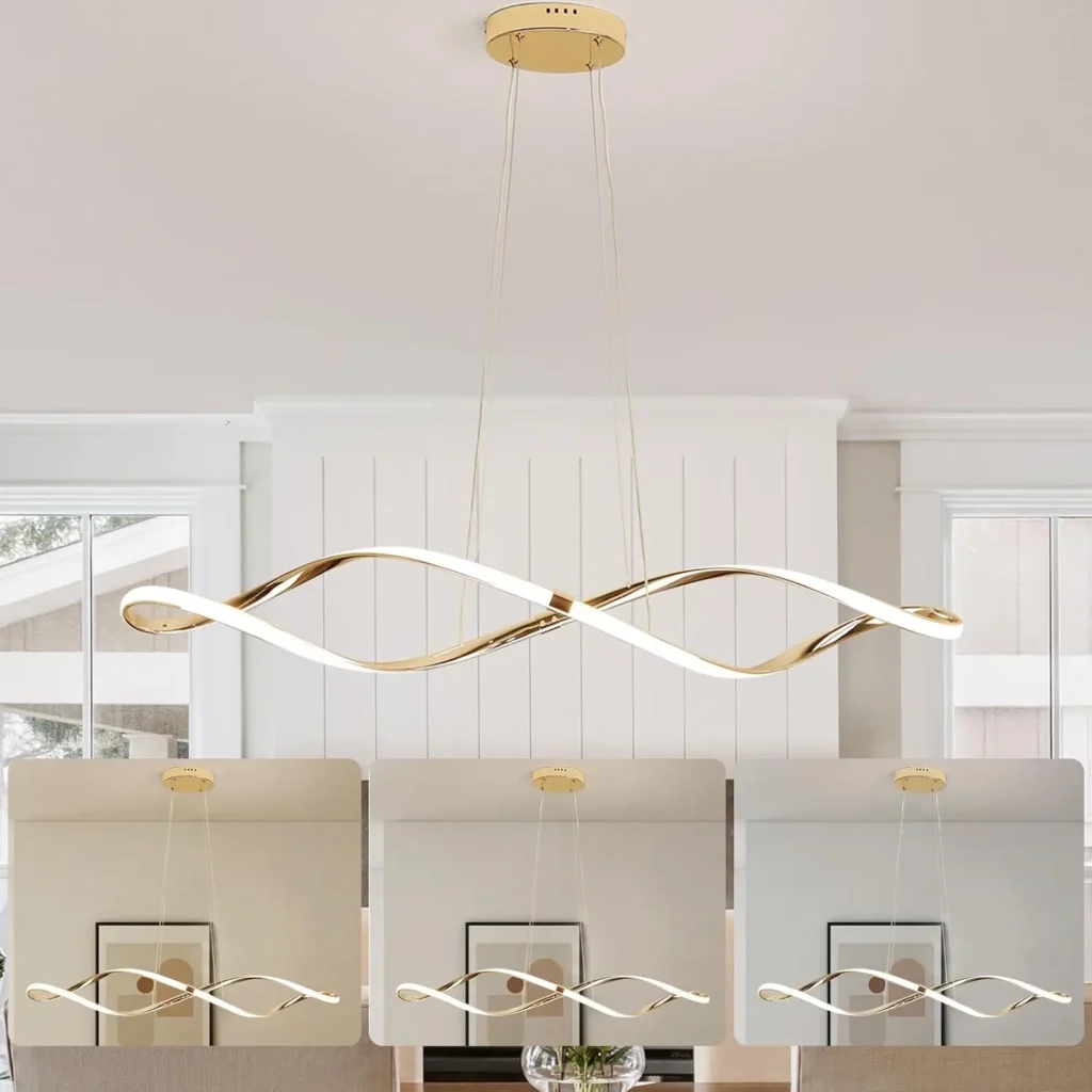 Compre o Lustre Pendente Moderno TONGCIYU para Sala de Jantar Dimerizável com Controle Remoto Iluminação Elegante em 2025