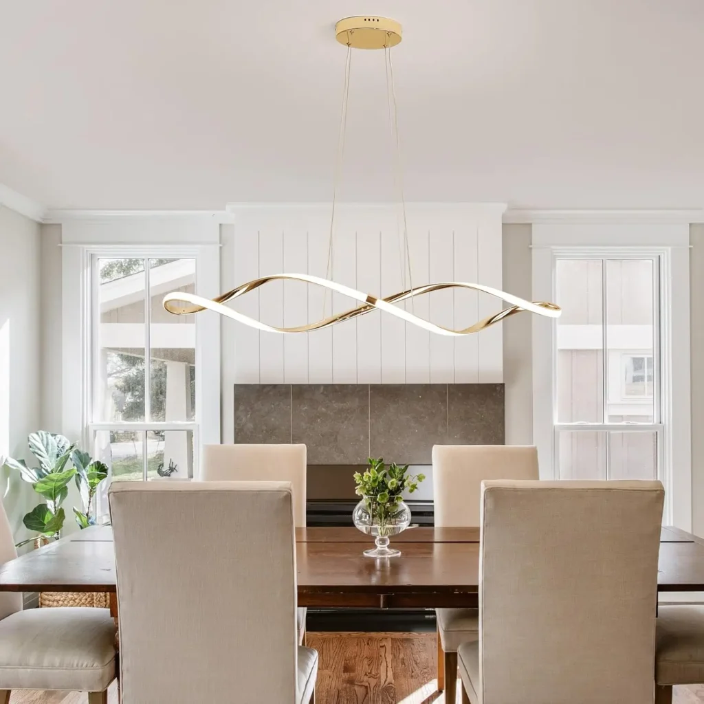 Compre o Lustre Pendente Moderno TONGCIYU para Sala de Jantar Dimerizável com Controle Remoto Iluminação Elegante em 2025