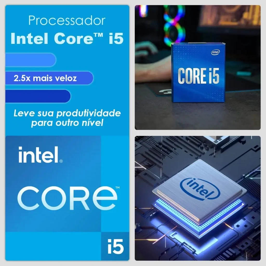 Computador Completo Intel Core i5 16GB HD 500GB Monitor 17" 4 Núcleos Super Turbo Pc Hdmi Teclado e Mouse Strong Tech