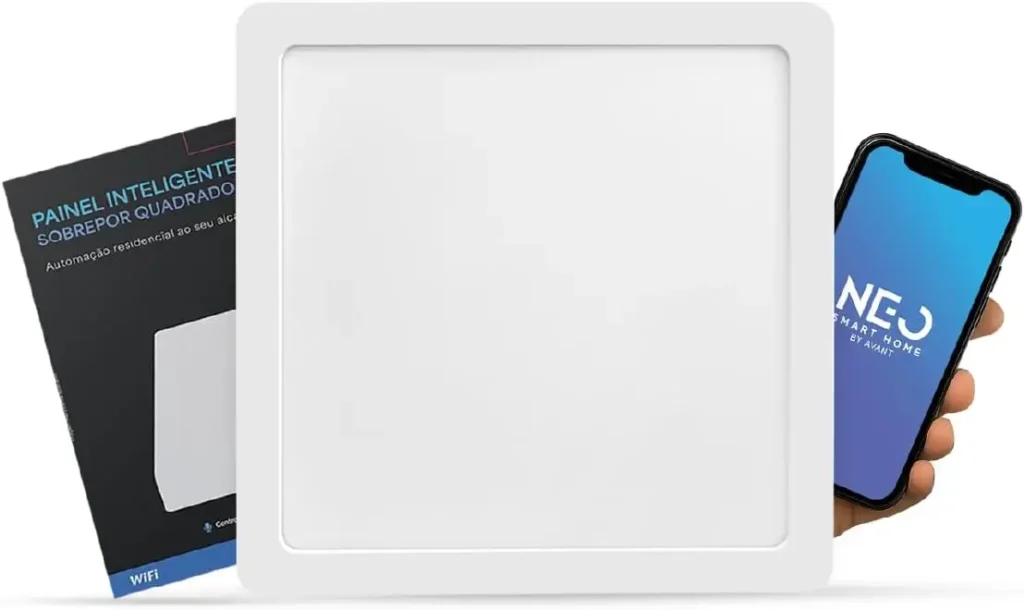 Kit Painel led Plafon Smart Inteligente Wi-fi 2.4 GHz 18w ou 24w 2700k a 6500k Alexa google