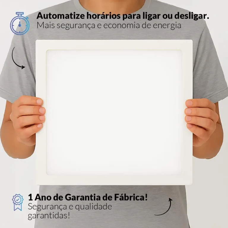 Kit Painel led Plafon Smart Inteligente Wi-fi 2.4 GHz 18w ou 24w 2700k a 6500k Alexa google