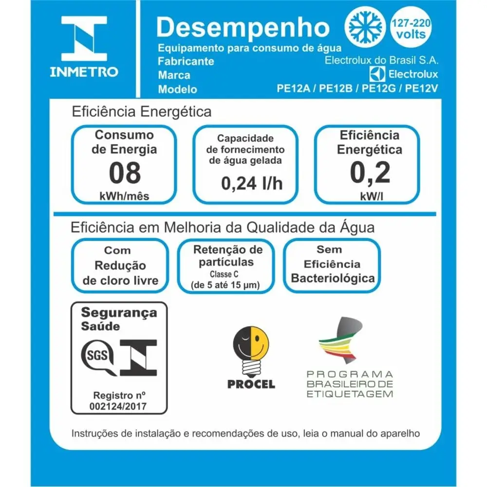 Purificador de Água Gelada Fria e Natural Elétrico Compacto Eletronico placa Electrolux