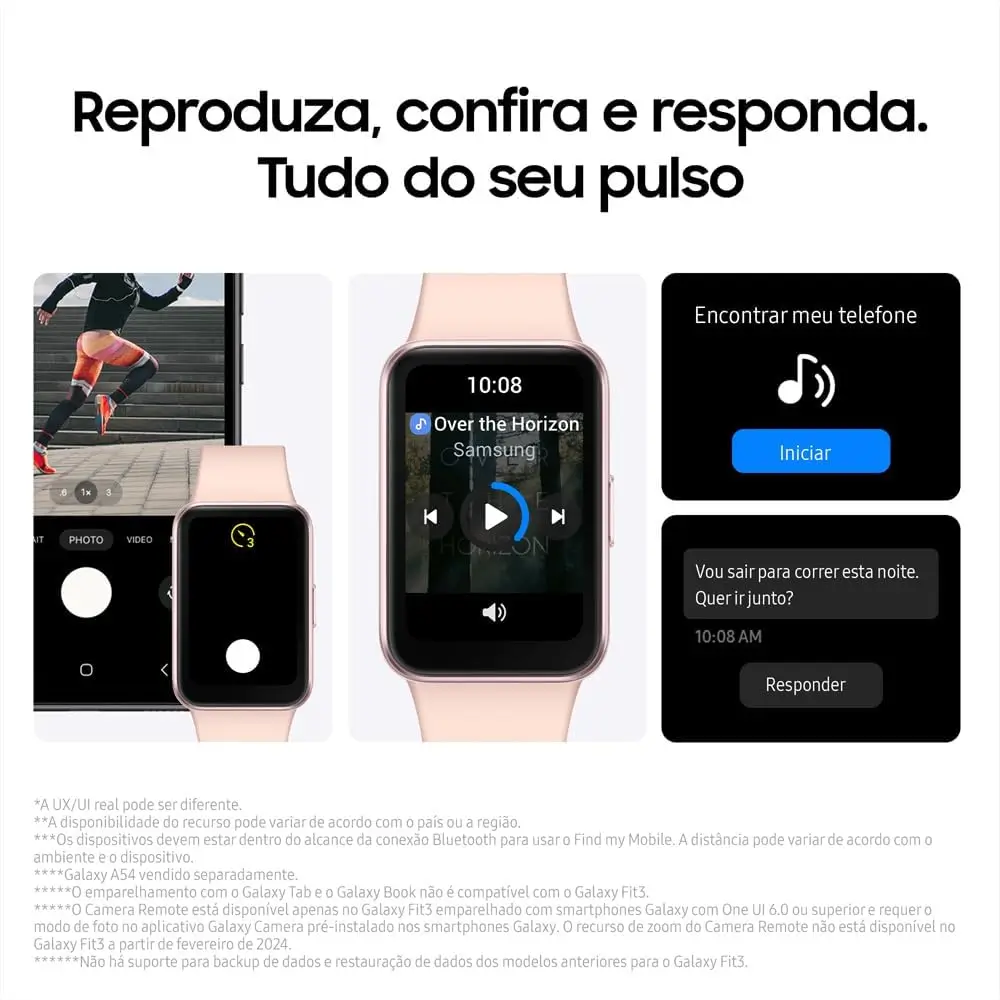 Smartwatch Samsung Galaxy Fit3 Display 1.6" Rosé