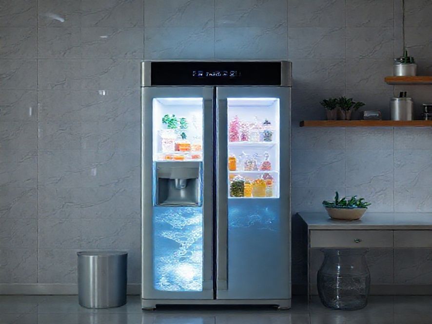 Quais as vantagens de Como é o Design: O Frigobar e a ausência de dispenser de água/gelo?