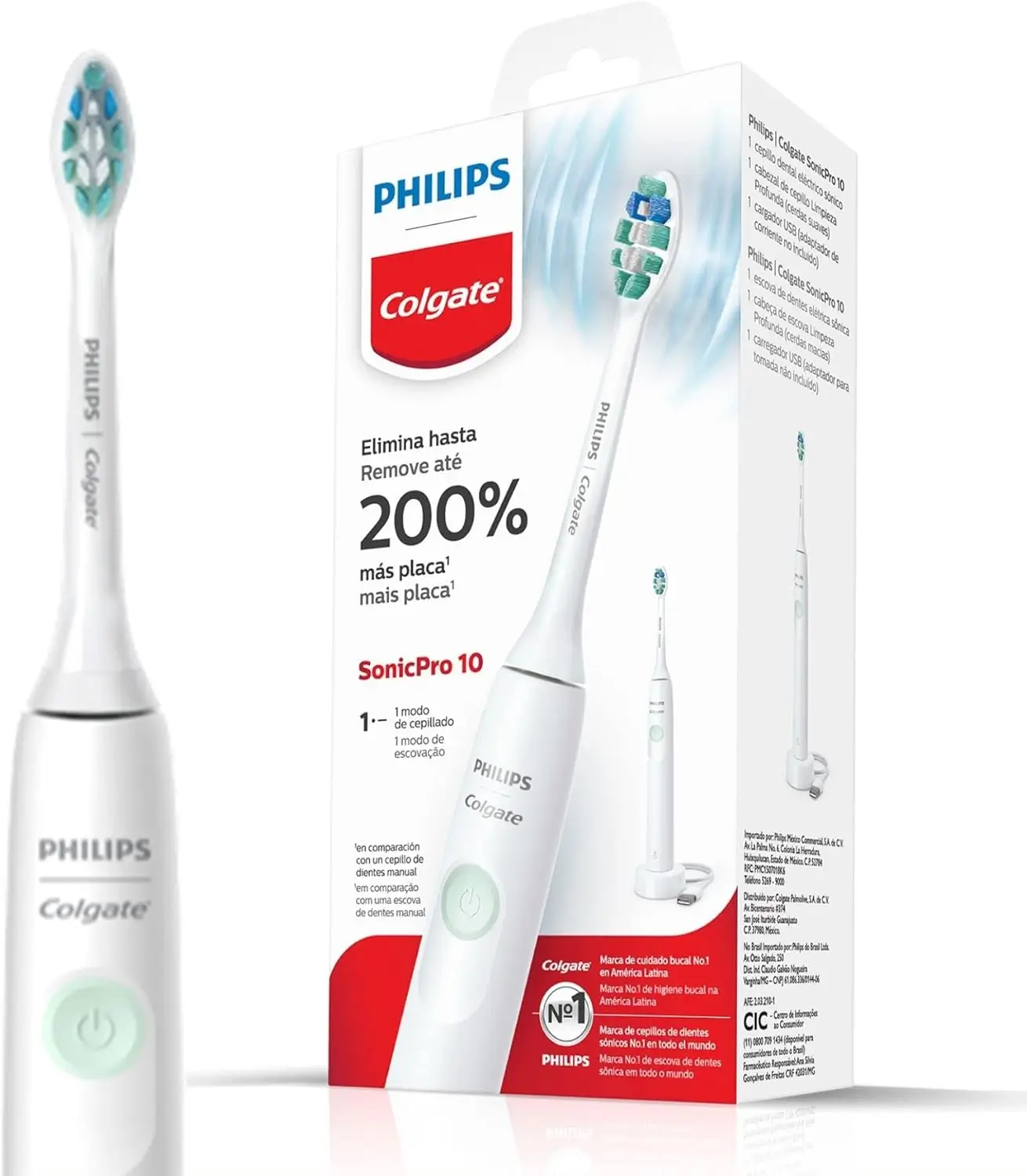 Escova de Dente Elétrica Philips Colgate SonicPro 10